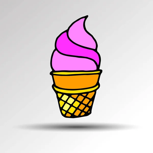 ไอศกรีมเวกเตอร์ขนมขบเคี้ยวในฤดูร้อนของหวานเย็น — ภาพเวกเตอร์สต็อก