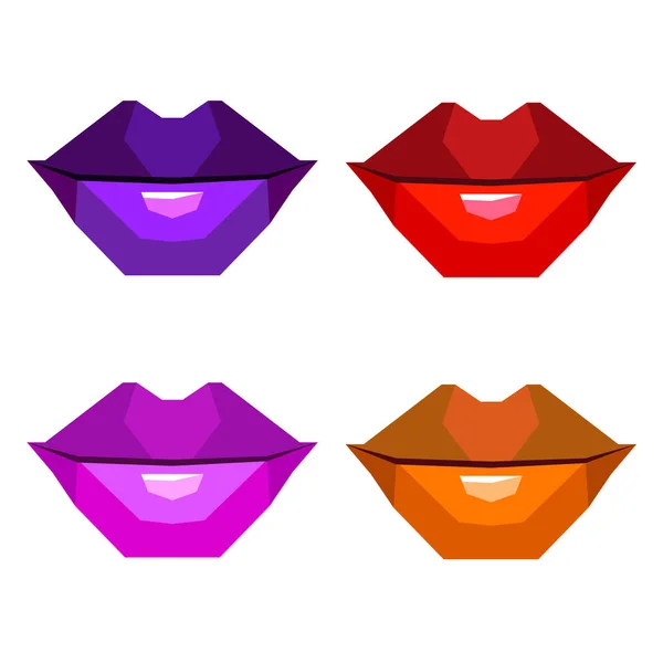 Vector, lápiz labial, rojo, labios, boca, hembra, maquillaje — Vector de stock