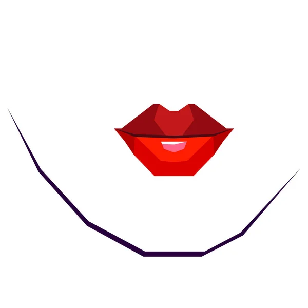 向量，口红，红、 嘴唇、 嘴巴、 女性化妆 — 图库矢量图片