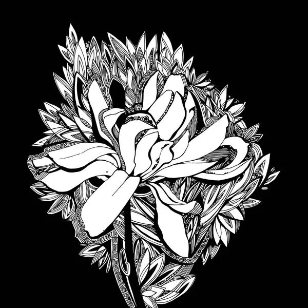 Blomma vektor blommig bakgrund design illustration dekorativa — Stock vektor
