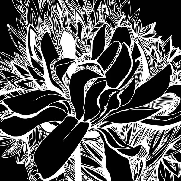 Imagen gráfica de flor. Hermoso marco floral. Ilustración vectorial . — Vector de stock