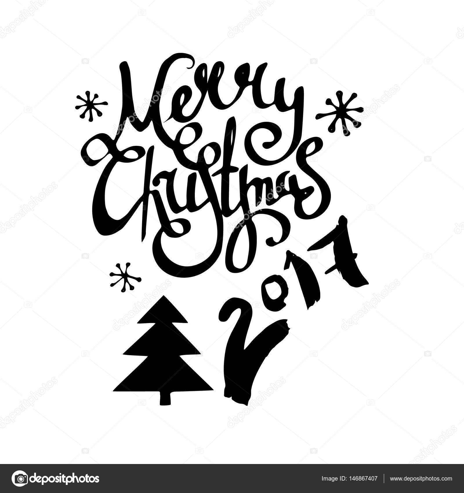 Merry Christmas odrÄ™czny kaligrafia czcionki Kartki Å›wiÄ…teczne Merry Christmas odrÄ™czny czcionki — Wektor od dasha kovtun gmail