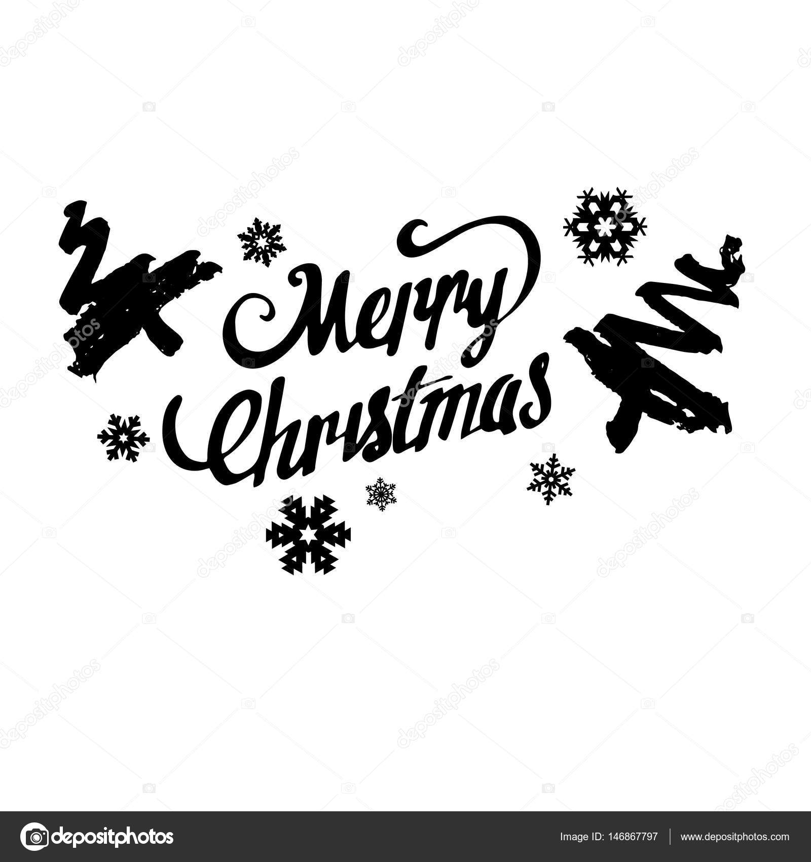 Merry Christmas odrÄ™czny kaligrafia czcionki Kartki Å›wiÄ…teczne Merry Christmas odrÄ™czny czcionki — Wektor od dasha kovtun gmail