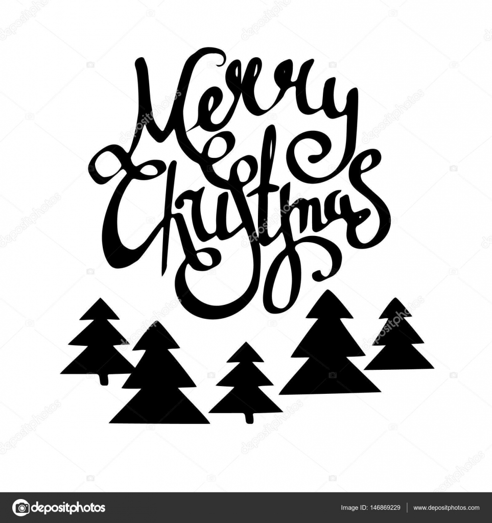 Merry Christmas odrÄ™czny kaligrafia czcionki Kartki Å›wiÄ…teczne Merry Christmas odrÄ™czny czcionki — Wektor od dasha kovtun gmail