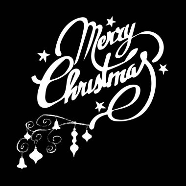 Noel afiş. Neşeli Noel el yazısı hat yazı tipi. Noel kartı. Neşeli Noel el yazı tipi yazılı.