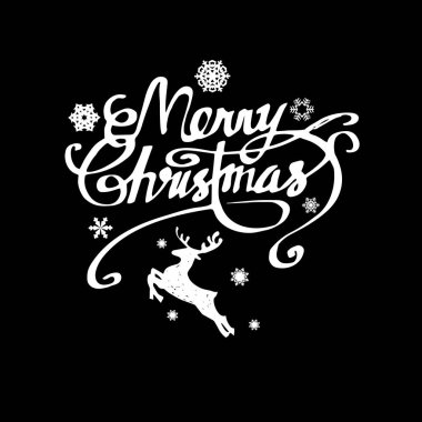 geyik Noel vektör çizim tatil tasarım kış hayvan arka plan kutlaması