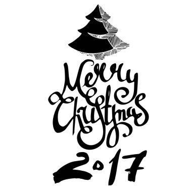 Christmas illüstrasyon ağaç vektör tatil kutlama dekorasyon