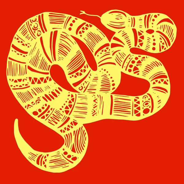 Cobra de Animais Bonitos. Cobra engraçada. T-shirt Tipografia Gráficos, Ilustração . — Vetor de Stock