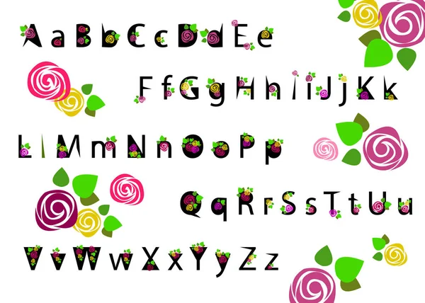 Letter font alphabet vector text design — Stock Vector