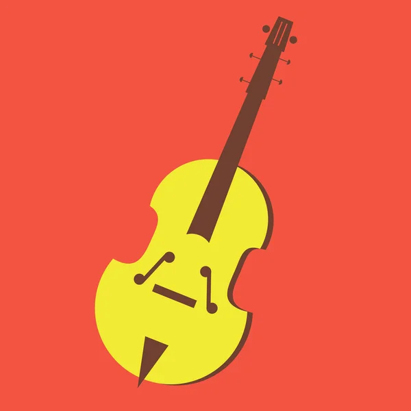 Vector music violin illustration icon art — Stock Vector