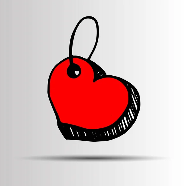 Καρδιά διανυσματικά κόκκινα ημέρα στοιχείο σύμβολο αγάπη εικονίδιο σχεδιασμός χρώμα στα Ρομαντικά — Διανυσματικό Αρχείο