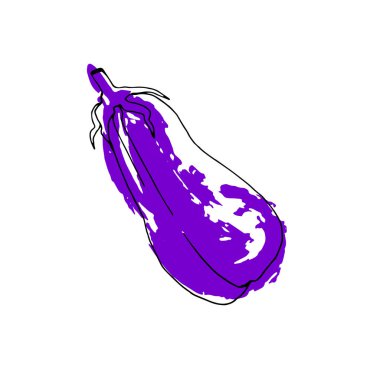 Patlıcan yemek vektör çizim vejetaryen olgun sebze sanat Doğa mor