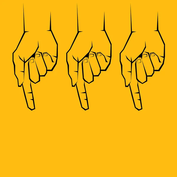 Hand, Vektor, Mensch, Illustration, Finger, Symbol, Symbol, Konzept, Design — Stockvektor