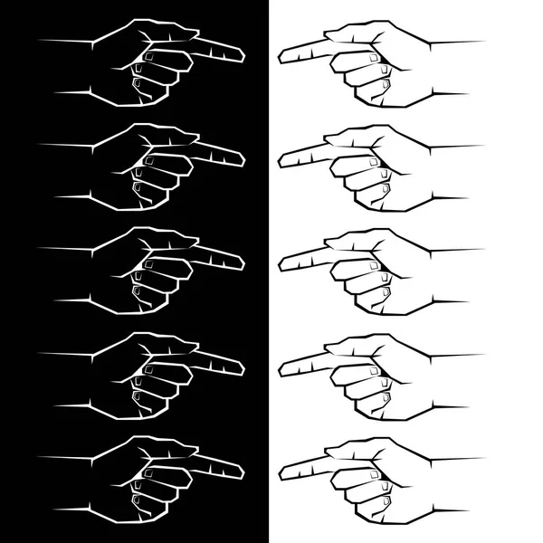 Hand, Vektor, Mensch, Illustration, Finger, Symbol, Symbol, Konzept, Design — Stockvektor