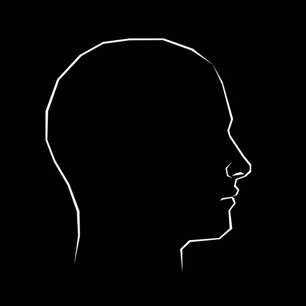 Kopf, Illustration, Silhouette, Profil, Gesicht, Person, Vektor, Mensch, Konzept — Stockvektor