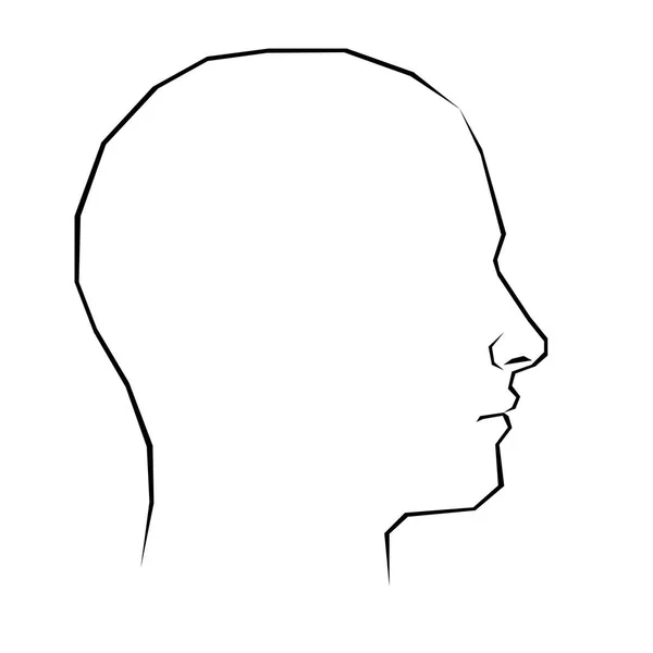 Kopf, Illustration, Silhouette, Profil, Gesicht, Person, Vektor, Mensch, Konzept — Stockvektor