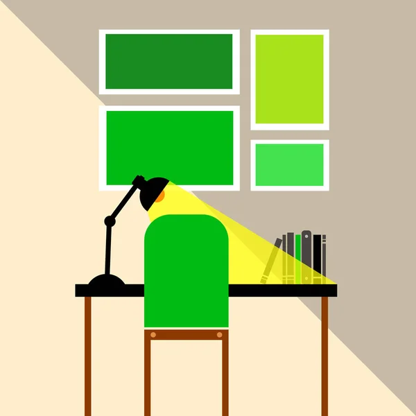 Vector interior muebles para el hogar diseño ilustración moderna — Vector de stock