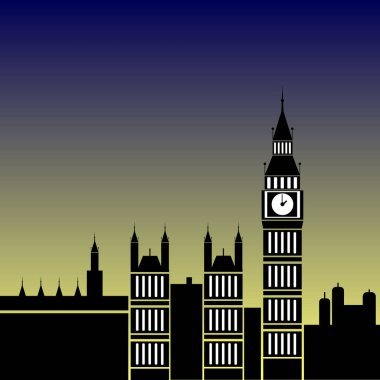 çeşitli yerlerinden Londra vektör çizim