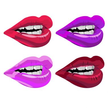 vektör, ruj, kırmızı, dudak, ağız, erkek, illüstrasyon, makyaj, arzu, güzellik