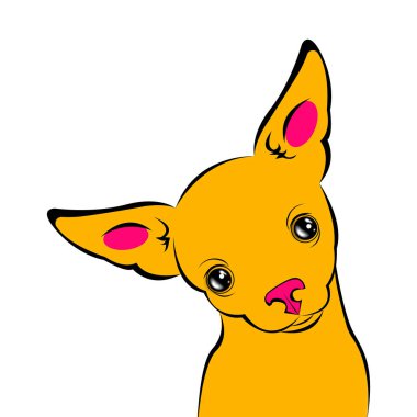 köpek vektör komik küçük ev kulaklı arka plan