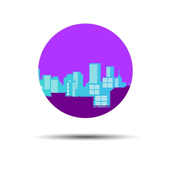Stad silhouet het platform stadsgezicht abstracte vectorillustratie centrum — Stockvector