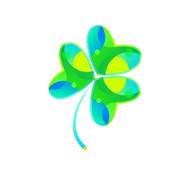 Clover leaf illustratie geluk Ierse vector natuur — Stockvector