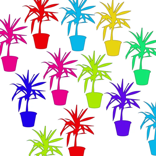 Palmier vecteur pot feuille illustration nature arbre — Image vectorielle