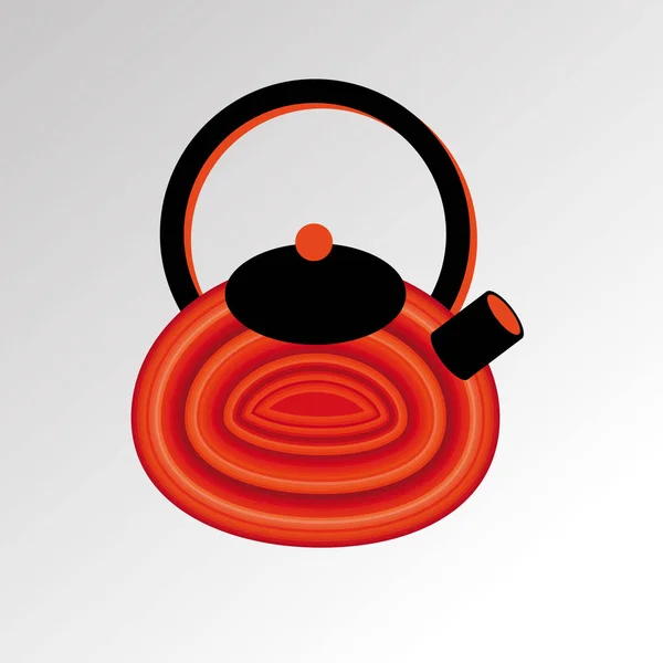 Tea vektor teáskanna illusztráció embléma művészet hagyományos design kupa pot reggeli — Stock Vector