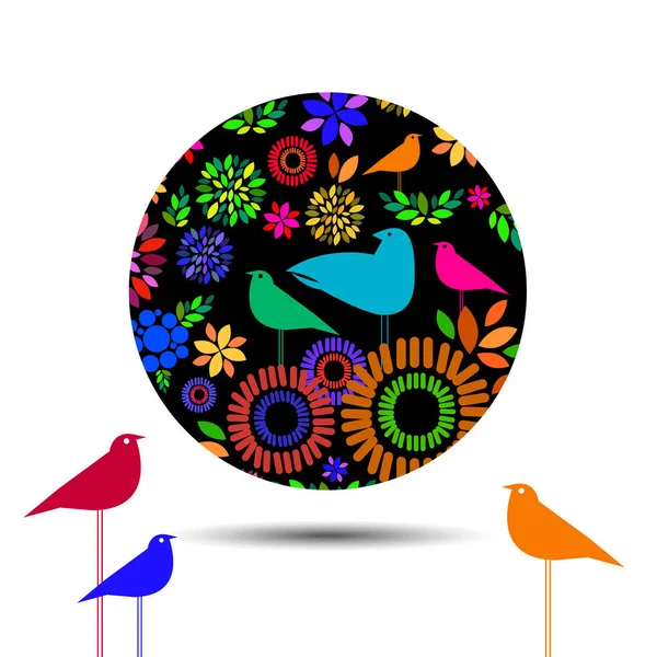 Vecteur nature illustration oiseau art conception graphique — Image vectorielle
