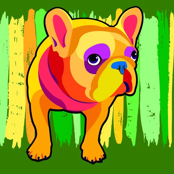 Perro vector crianza lindo animal animal bulldog francés — Vector de stock