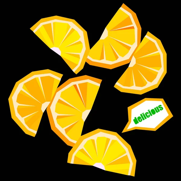 Zbiór owoców. cytryny, żywności, owoców, cytrusowych, orange, wektor, żółty, świeże — Wektor stockowy