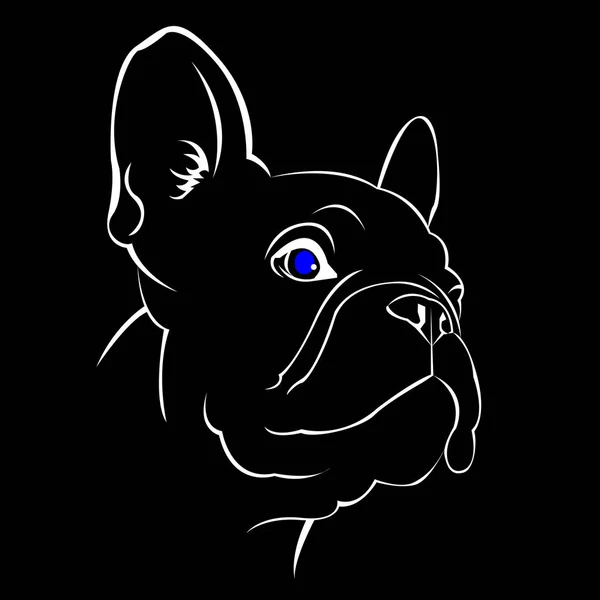 Chien vecteur race mignon animal animal bouledogue français — Image vectorielle