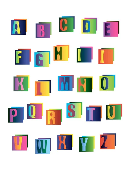 Lettre police alphabet vecteur texte abc — Image vectorielle