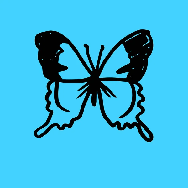 Vector mariposa insecto arte blanco color mosca gráfico — Vector de stock