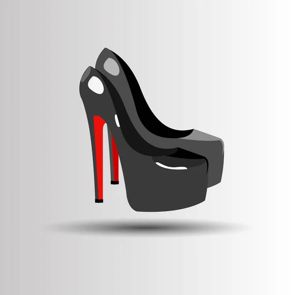 Vector moda ilustración silueta boceto calzado diseño — Vector de stock
