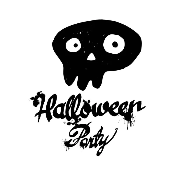 Ilustración brillante vector, póster, postal para Feliz Halloween. Letras dibujadas a mano modernas y elegantes. Cita. Inscripción pintado a mano. Banner de texto o fondo para Noche de Fiesta de Halloween . — Vector de stock