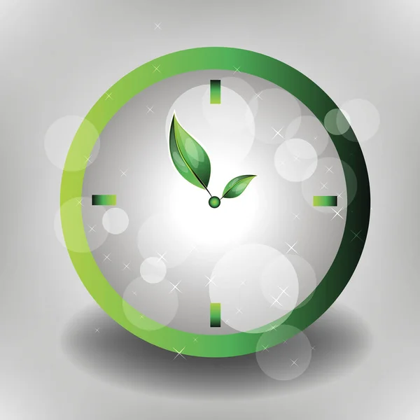 Verde vector naturaleza follaje relojes naturales — Archivo Imágenes Vectoriales