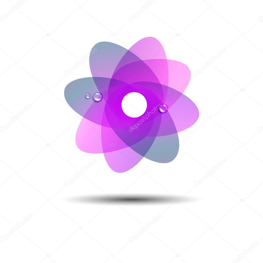 Flower abstract vector floral icon element design