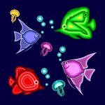 Soft light blue marine background imitating fish scales — Stock Vector