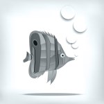 Soft light blue marine background imitating fish scales — Stock Vector