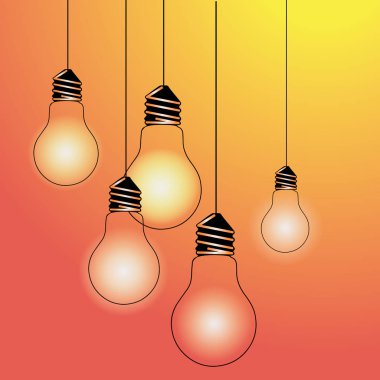 Işık sarı vektör çizim poster siyah