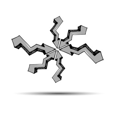 Ok koleksiyonu tasarımınız için kroki. Oklar ve çizgiler. gri bir arka plan üzerinde vektör oklar. Farklı vektör okları kümesi