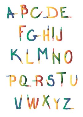 mektup yazı tipi alfabe vektör tipografi hat 