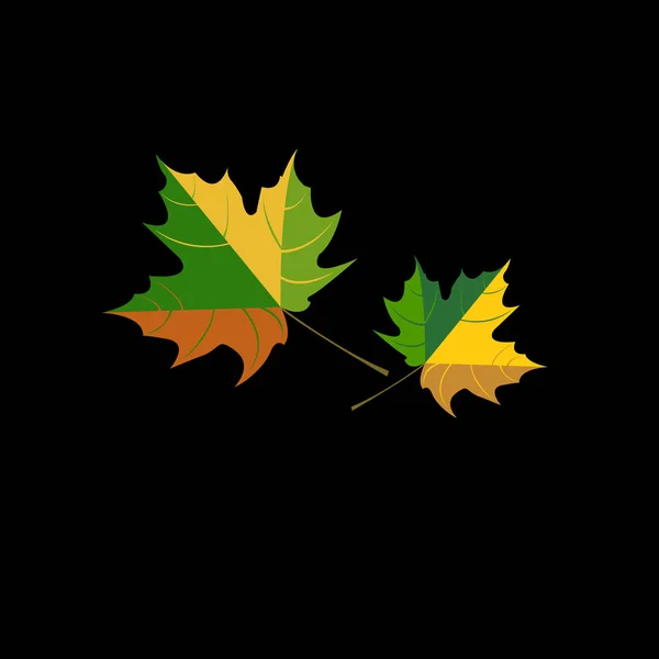 Herbst Hintergrund mit Blättern. Illustration zum Ahornblatt-Vektor — Stockvektor