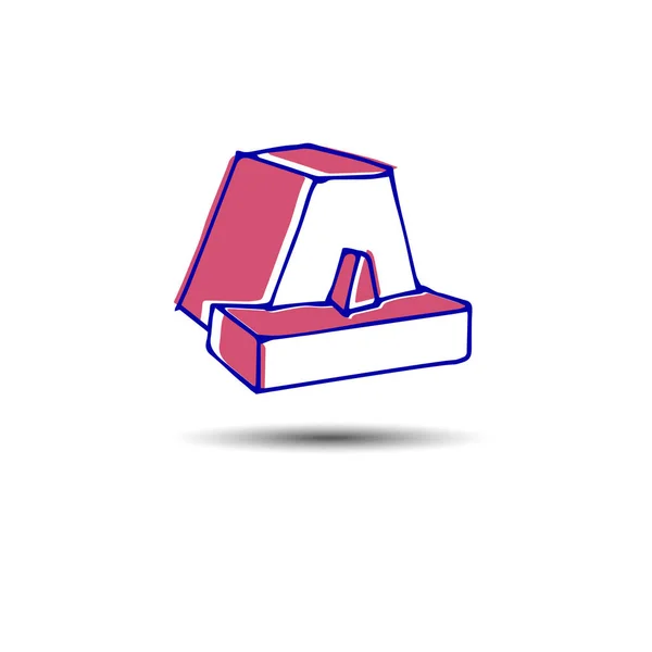 Letter font alphabet vector text design triangle — Stock Vector