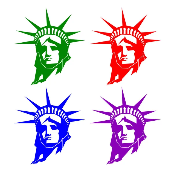 Statue of Liberty. New York landmark. American symbol. Vector silhouette — Stock Vector