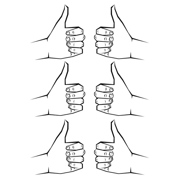 Mão, vetor, humano, ilustração, dedo, símbolo, ícone, conceito, desenho — Vetor de Stock