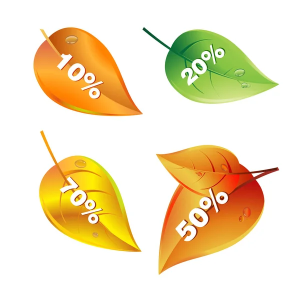 Discount sale fall season vector design — Stock Vector