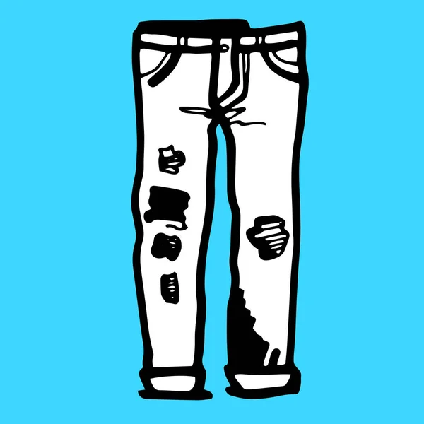 Džíny, kalhoty, oblečení, kalhoty, Jeans, oblečení, móda, oblečení, opotřebení — Stockový vektor