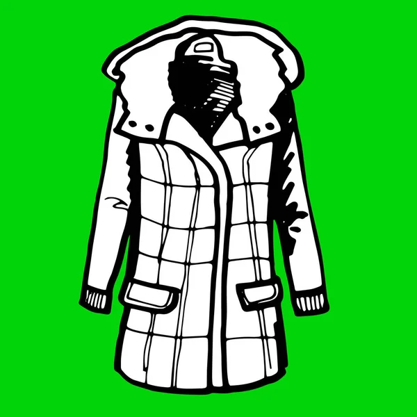 Chaqueta, vector, moda, ropa, invierno, diseño, deporte, ropa, plantilla, ilustración — Archivo Imágenes Vectoriales